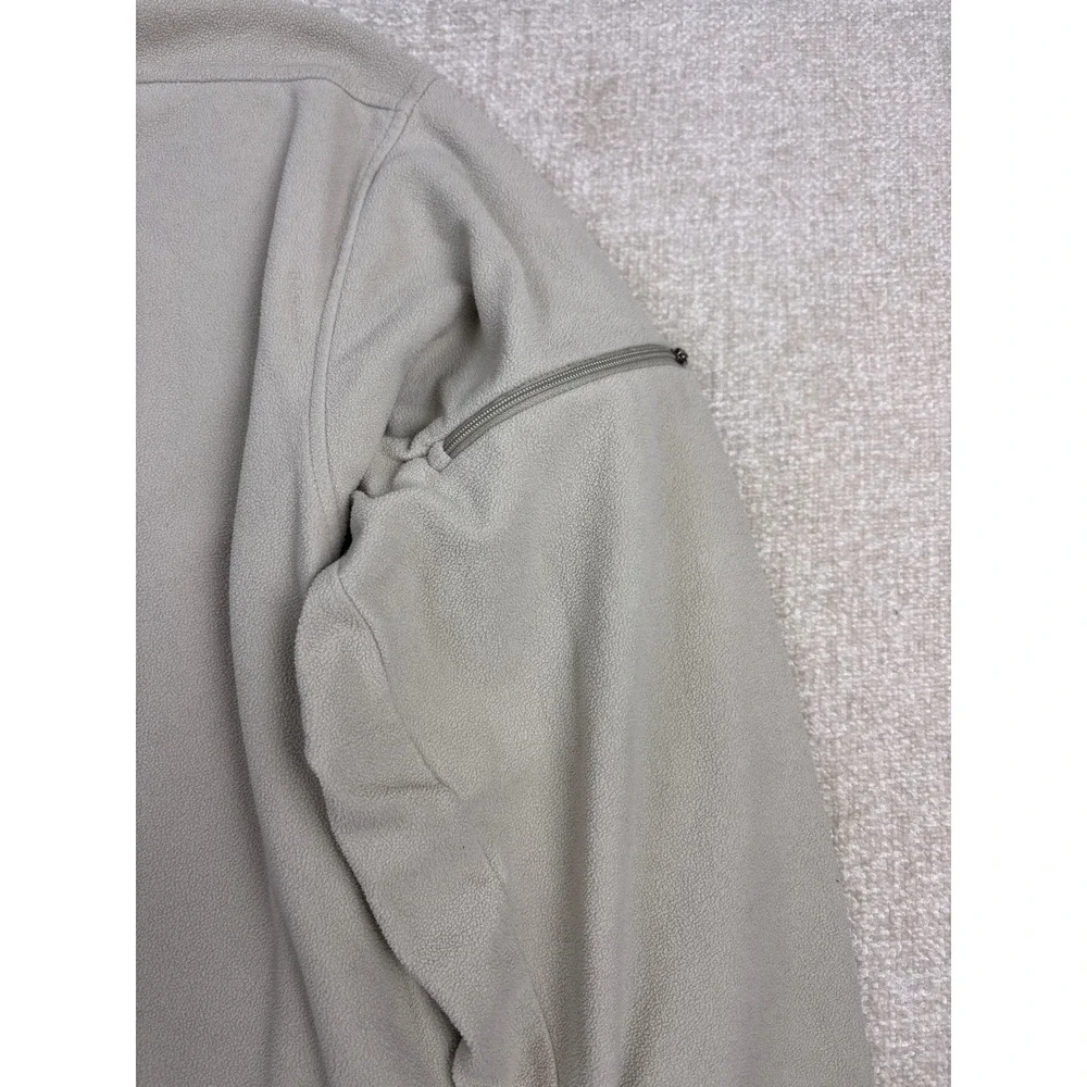 The North Face Mens Tan Fleece Pullover Long Sleeve Crew Neck Pocket Large